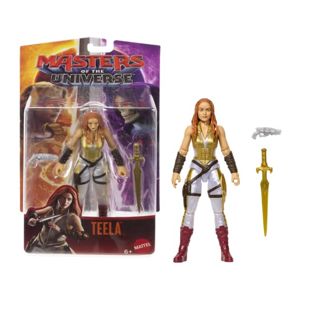 Masters Of The Universe 2026 Movie Teela 5.5 Inch Action Figure Heroine Toy & Sword, Camila Mendes