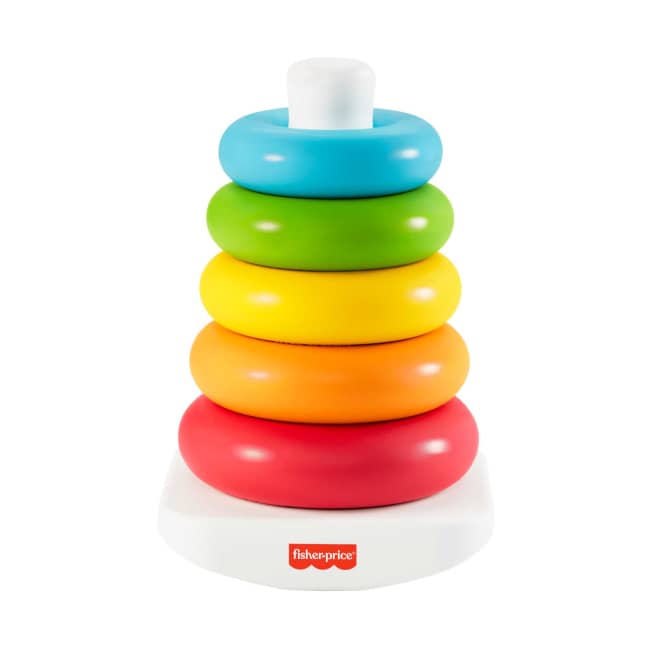Juguete Para Bebés Pirámide Balanceante De Fisher-Price, Juguete De Apilar Aros Fabricado Con Materiales De Origen Vegetal, Para Bebés, Niñas Y Niños Pequeños