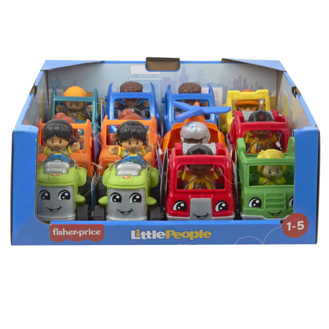 Fisher-Price Little People Collezione Di Veicoli Giocattolo E Personaggi Per Bambini, I Modelli Possono Variare