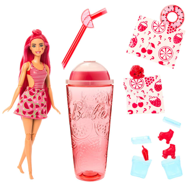 Muñeca Barbie Pop Reveal De La Colección Aroma De Frutas, Incluye Ocho Sorpresas, Entre Las Que Se Incluyen Una Mascota, Slime, Muñecas Perfumadas Y Función De Cambio De Color