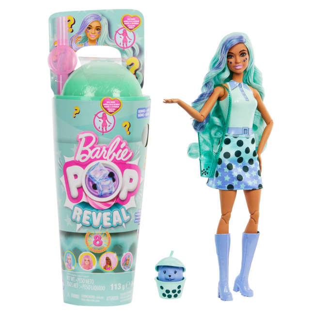 Conjunto De Muñeca Y Accesorios De La Colección Té De Burbujas De Barbie Pop Reveal Con Muñeca De Moda Con Aroma A Té Verde