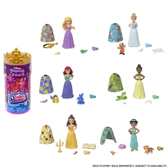 Disney Princess Color Reveal Serie Amicizia, Bambole Con 6 Sorprese