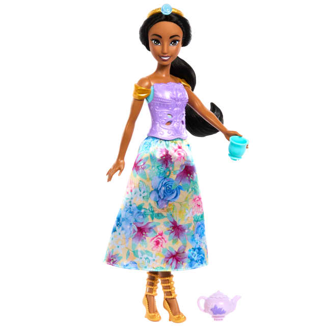 Disney Princess Spin & Reveal Jasmine, Bambola Alla Moda E Accessori Con 11 Sorprese