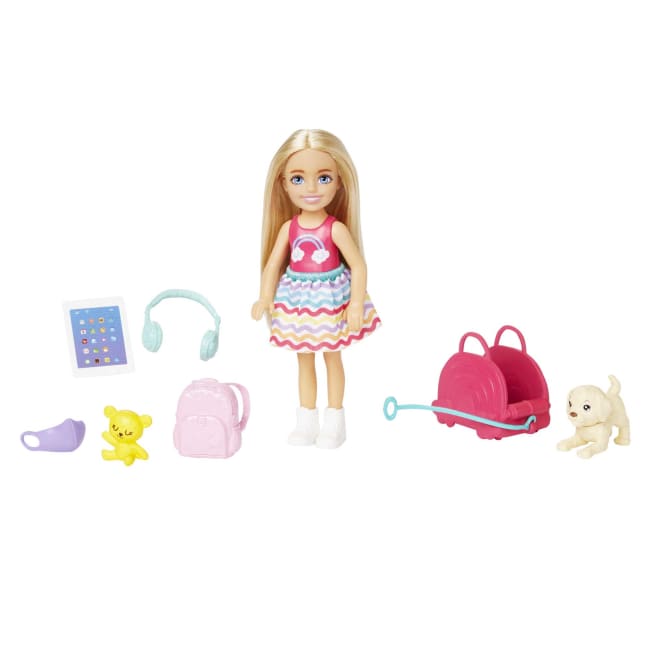 Barbie-Chelsea En Voyage-Coffret Avec Chiot Et Accessoires