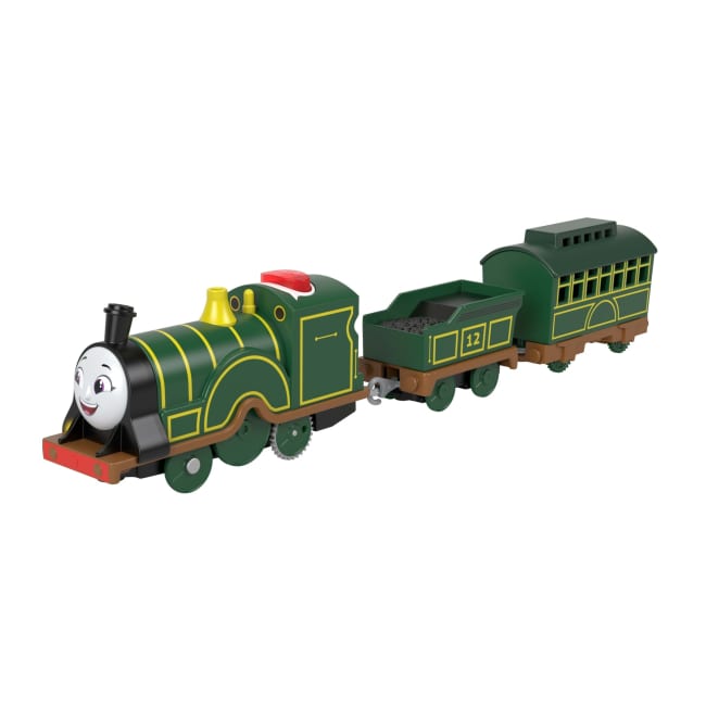 Thomas & Friends Talking Emily Toy Train Motorized Engine With Phrases & Sounds, 3 Pieces, Uk English Version