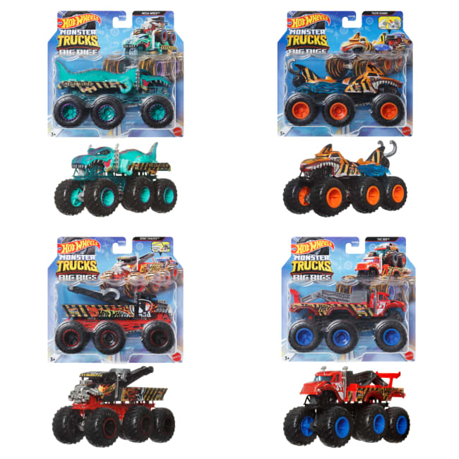 Hot Wheels Monster Trucks 6-kołowa ciężarówka 1:64 Asortyment