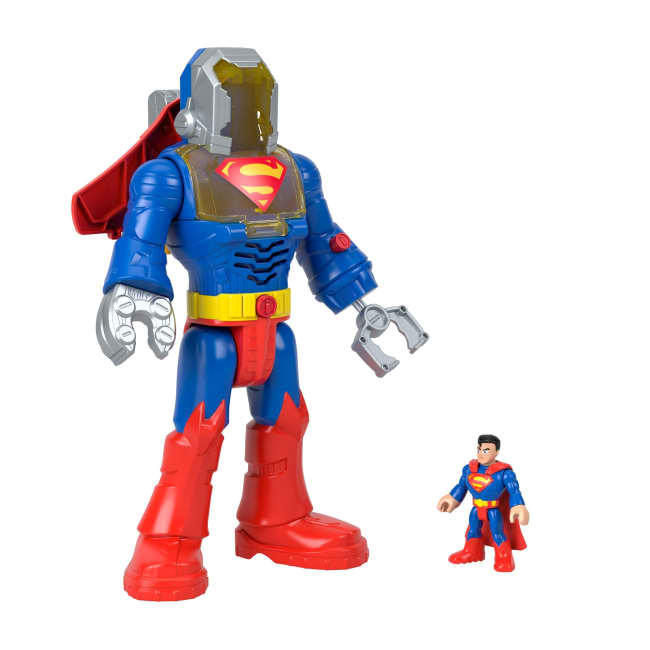 Imaginext DC Super Friends Superman Insider Ve Exo Kostümü, Işıklı Ve Sesli Robot, 6 Parça