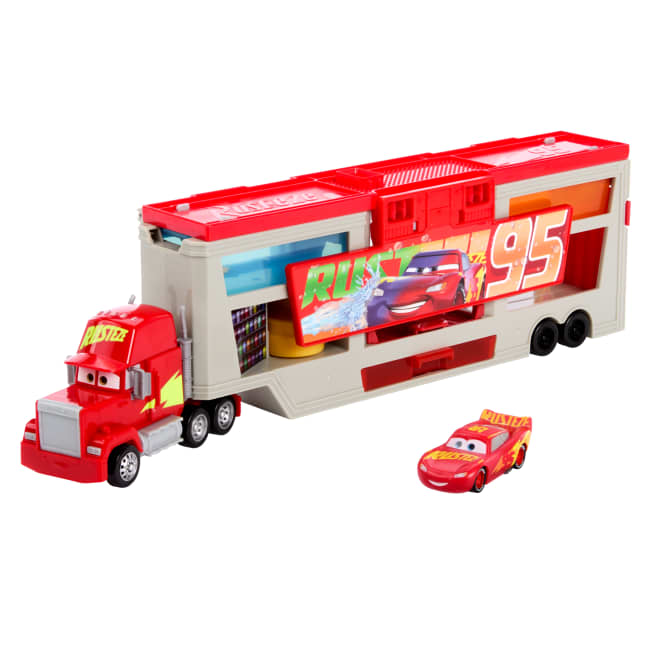 Disney E Pixar Cars Mack Officina Cambia Colore Con 1 Macchinina E Accessori
