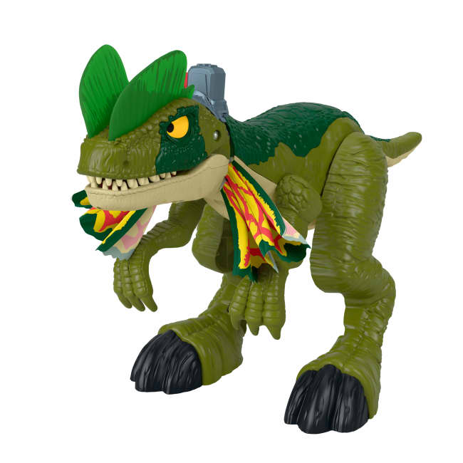 Imaginext Jurassic World Thrash Attack Juguete De Dilofosaurio Con Luces Y Sonidos Para Niños Y Niñas