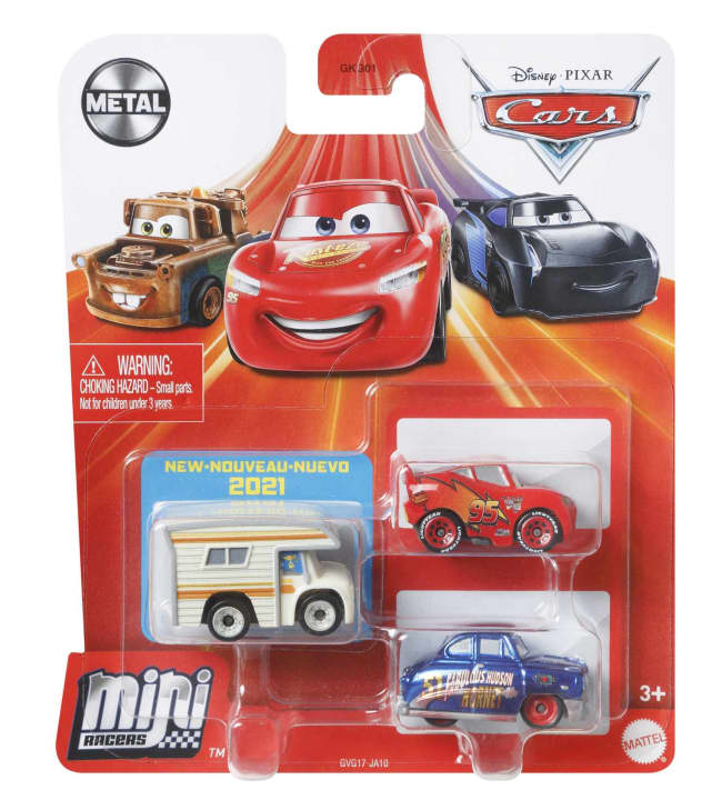 Cars Disney Pixar - Pack De 3 Mini Véhicules (Modèle Aléatoire) - Petite Voiture - 3 Ans Et +