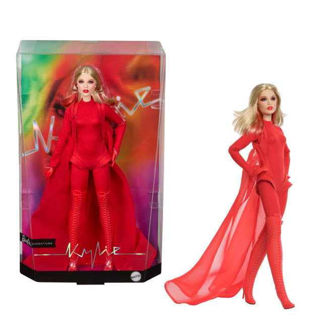 Barbie Signature Kylie Minogue Collectible Doll In Red “Padam Padam” Music Video Outfit 