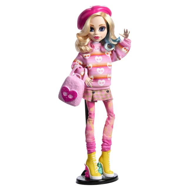 Monster High Mercoledì, Bambola Da Collezione Enid Sinclair In Rosa Con Accessori