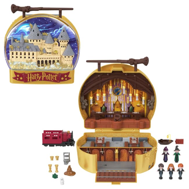 Estuche De Harry Potter Para Coleccionistas Con Conjunto De Juego Y Muñecos De Polly Pocket