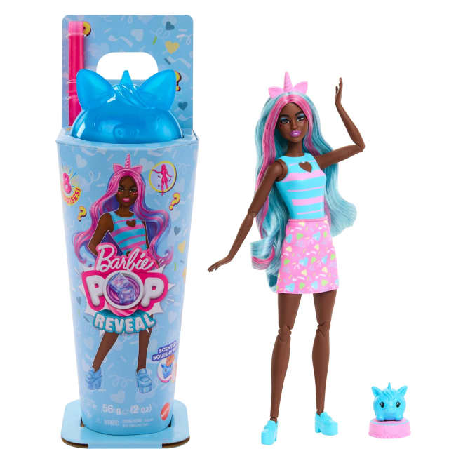 Muñeca De Moda Barbie Pop Reveal Dulce Unicornio De La Colección Batidos Con Accesorios Y Aroma