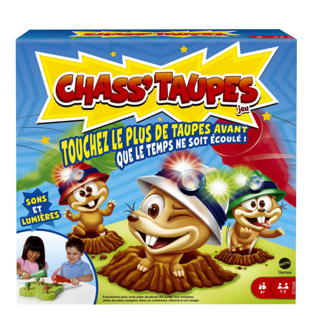 Mattel Games - Chass'Taupes - Jeu De Société Enfants - Dès 4 Ans