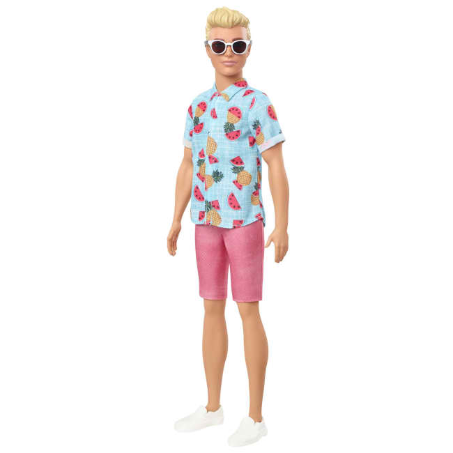 Barbie Ken Fashionistas Puppe Im Shirt Mit Früchteprint, Anziehpuppe