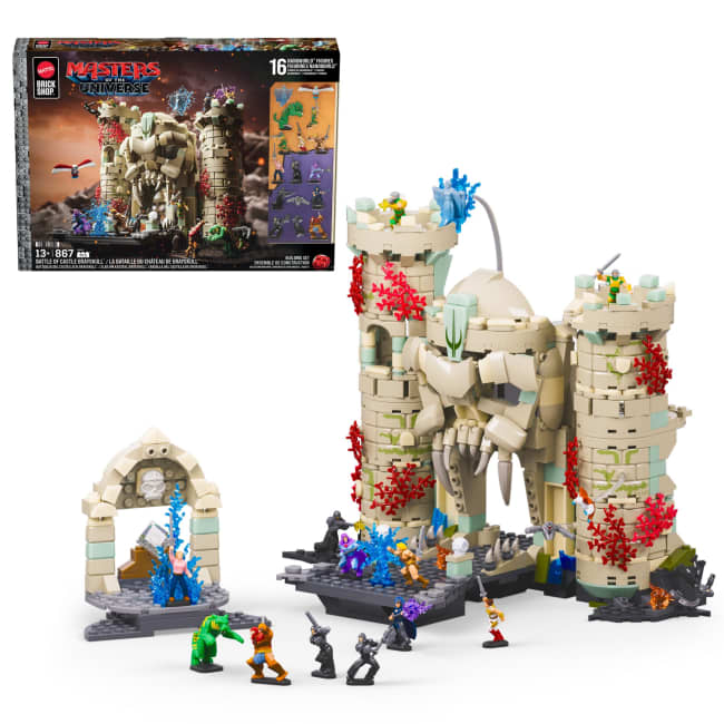 Conjunto De Construcción Batalla Del Castillo De Grayskull De Masters Of The Universe De Mattel Brick Shop (867 Piezas)