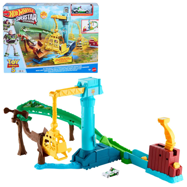 Hot Wheels-Coffret Star Command de Buzz L’Éclair Hi-Tech