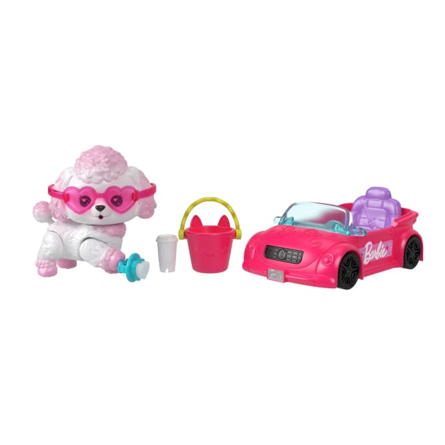 Barbie Dream Squad Pet Poodle And Convertible With Color-Changing Accessories