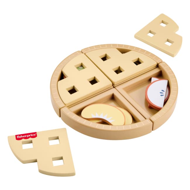 Fisher-Price Tiny Garden Wooden Fruit Pie, Pretend Food Puzzle Set For Kids, 16 Wood Pieces