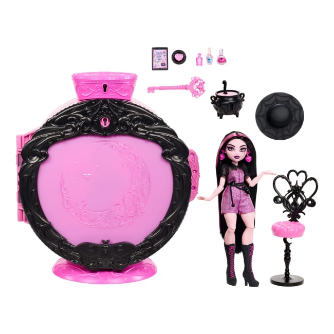 Monster High Potion Reveal Playset With Draculaura Doll & 9 Accessories, Secret Code Unboxing