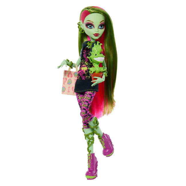 Monster High Boo-Riginal Creeproduction Venus Mcflytrap Doll With Diary, Doll Stand And Pet