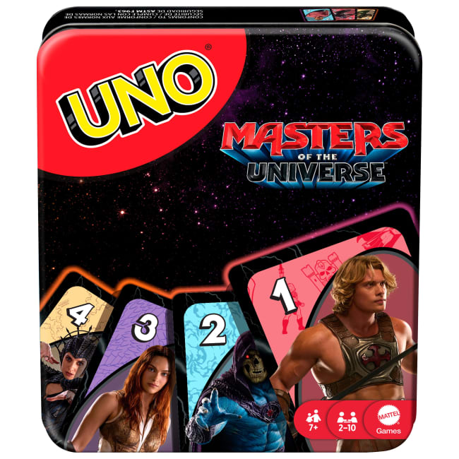 UNO Masters Of The Universe Movie Card Game For Kids, Adults & Family Nights With Collectible Storage Tin