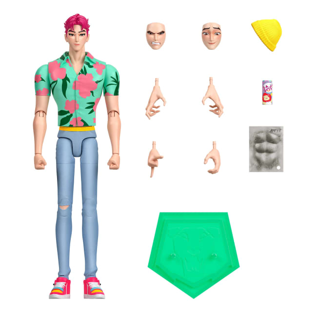 KPop Demon Hunters Saja Boys Abby 6.8-inch Action Figure With Accessories & Swappable Faces & Hands