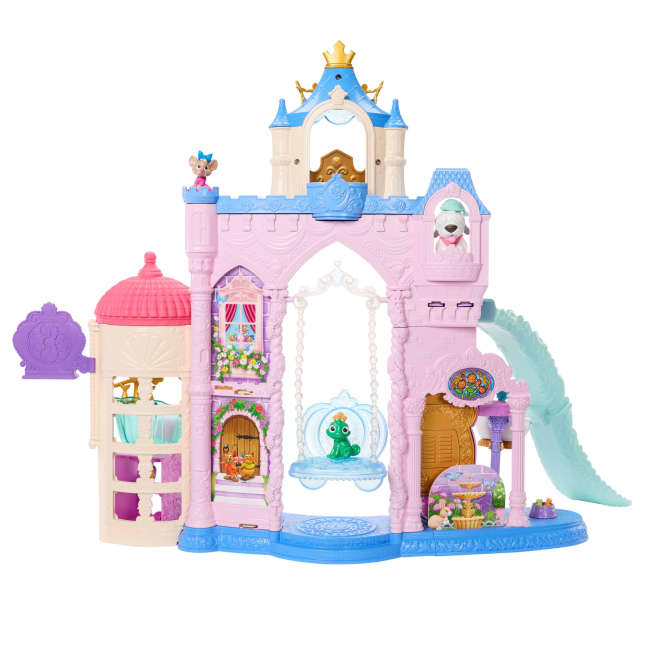 Disney Princess Pet Palace Playset With 7 Play Areas, 3 Animal Friends & 20+ Furniture & Accy