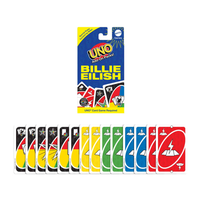 UNO Add-On Pack Billie Eilish Card Game For Family & Game Nights, Travel, Camping & Parties