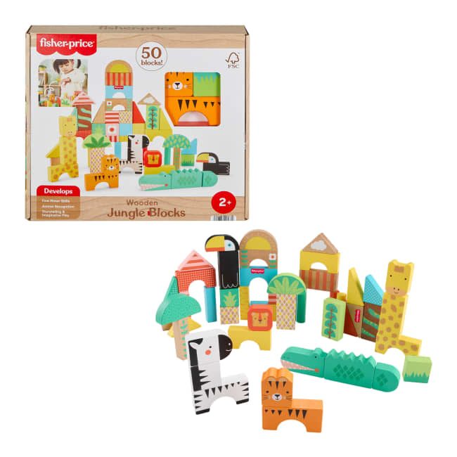 Fisher-Price Brinquedo para Bebês Animaizinhos da Selva de Madeira