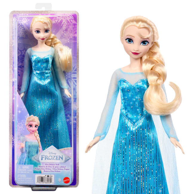 Disney Frozen Elsa Fashion Doll in Sparkling Removable Dress With Cape & Shoes, Inspired By Movie
