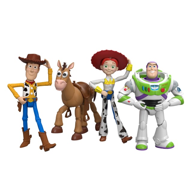 Disney And Pixar Toy Story Woody Jessie Bullseye & Buzz 7 Inch Figures, Andys Room