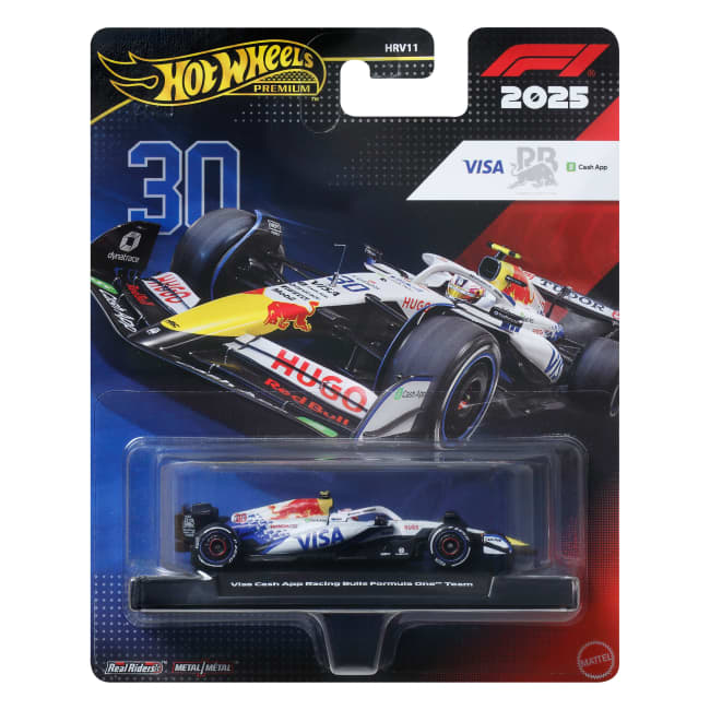 Hot Wheels Collector Veículo de Coleção Equipe Visa Cash App RB Formula 1 Liam Lawson