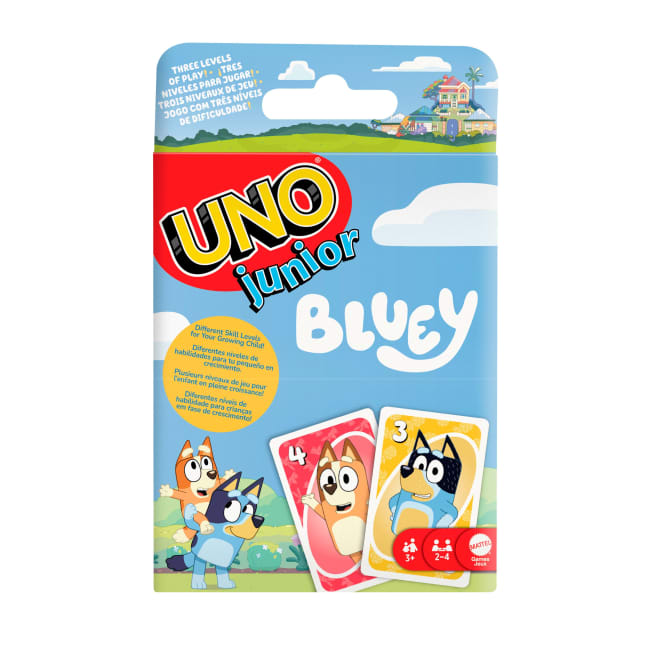 UNO Junior Bluey Card Game For Kid, Adult & Family Nights With Show-Inspired Deck