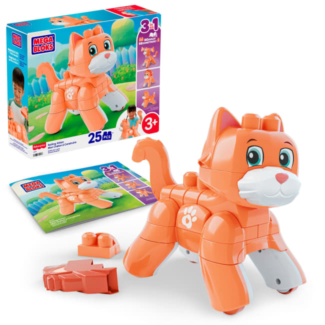 Mega Bloks Mega Bloks Juguete de Construcción 3 en 1 Gatito Andante