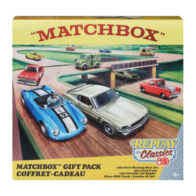 Matchbox Mattel 80th Anniversary 4-Pack Of Die-Cast 1:64 Scale Toy Cars & Trucks With Moving Parts