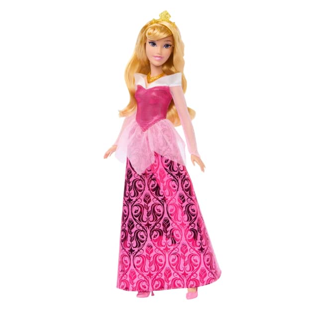 Disney Princess Enchanted Stories Aurora Fashion Doll With Sparkling Dress & Accessories, Posable