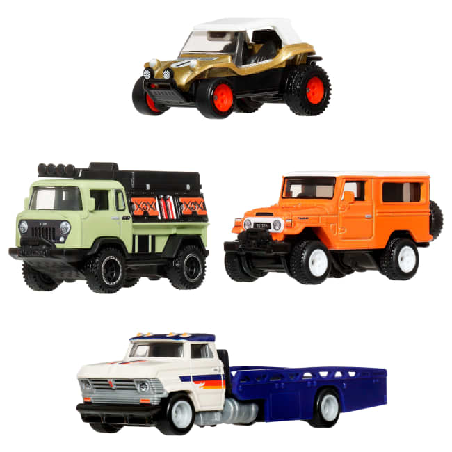 Hot Wheels Collector Veículo de Coleção Pacote Fora de Estrada com 4 Carros