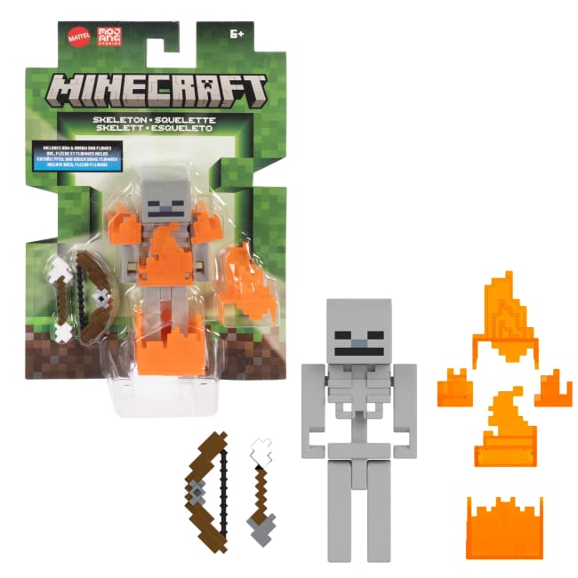 Minecraft Vanilla Figura de Ação Esqueleto 3.25