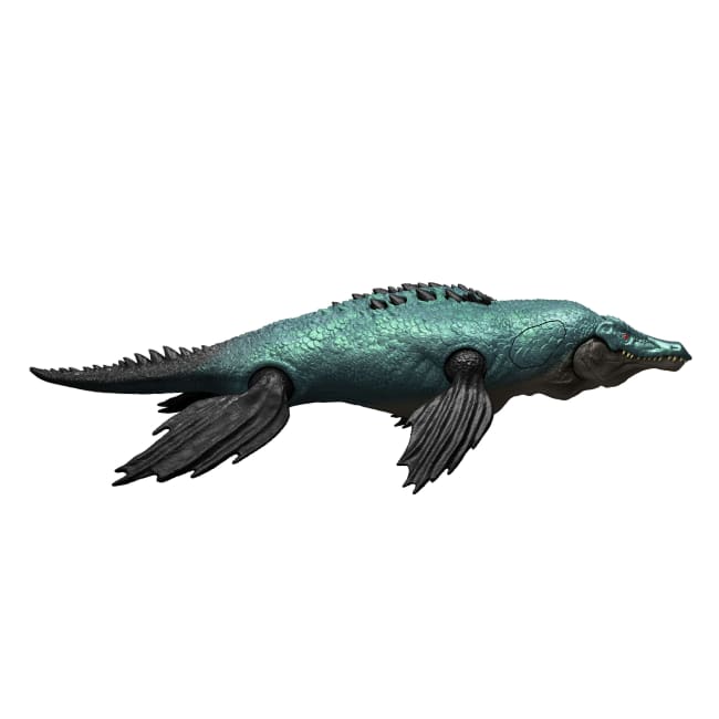 Jurassic World Gigantic Thrashers Liopleurodon Dinosaur Action Figure Toy, 2 Attacks & EVolve Feature