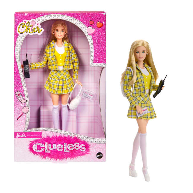 Barbie Signature Clueless Cher Collector Doll With Yellow Plaid Suit & Accessories