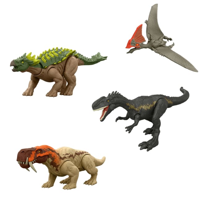 Jurassic World Strike Attack Dinosaur Toy With Species Specific Single Strike Action, Posable