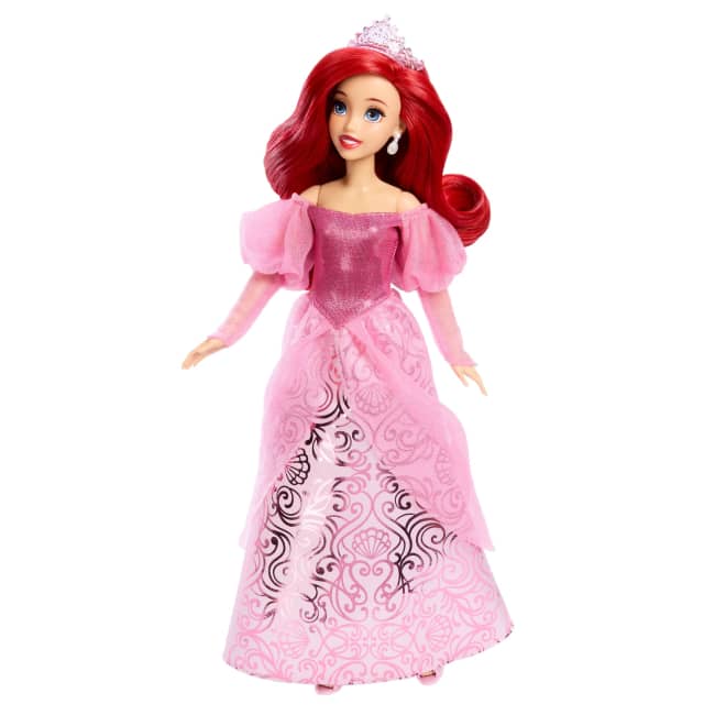 Disney Princess Enchanted Stories Ariel Fashion Doll With Sparkling Dress & Accessories, Posable