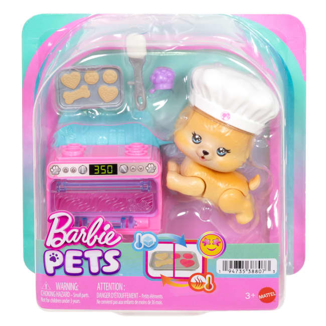 Barbie Dream Squad Pet Puppy With Baking-Themed, Color-Changing Accessories