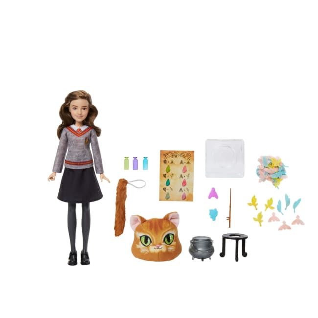 Polyjuice Potions Hermione Granger Doll & Playset, Movie-Inspired Outfit, 13 Accessories & Fizz