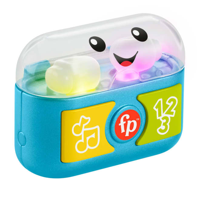 Fisher-Price Laugh & Learn Play Along Ear Buds Baby Musical Learning Toy, Multilanguage Version