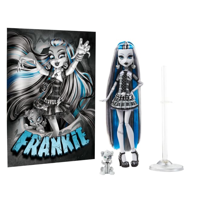 Monster High Reel Drama Doll With Posters, Frankie Stein in Black And White