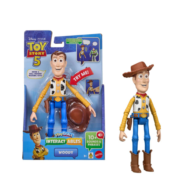 Disney And Pixar Toy Story 5 Interactables Woody Figure 9 Inch Playscale Movie Phrases & Cross Talk