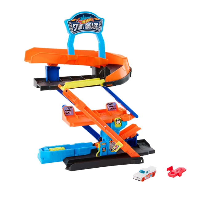 Hot Wheels City Pista de Juguete Pista Garage de acrobacias